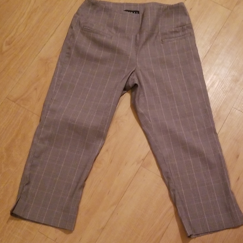 Plaid dress capris pants